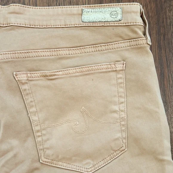 AG Adriano Goldschmied Pants Womens 30 Beige Ankle Leggings Super Skinny Adult - Picture 5 of 11